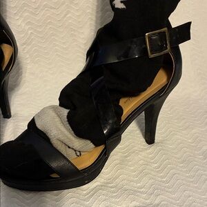 Elegant Black Strappy Heels